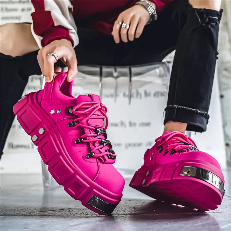 Men's Metal Punk Platform Shoes