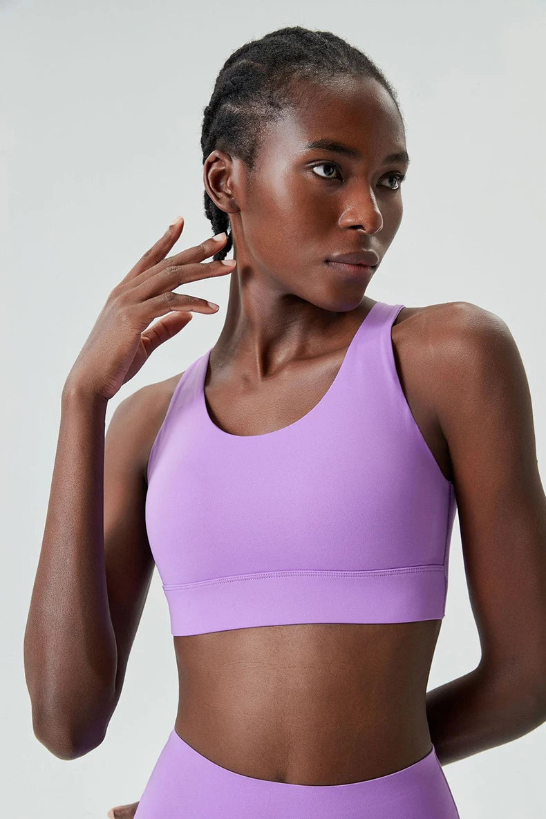 Women's High Impact Fitness Yoga Bra Buttery Soft Gym Running Breathable Quick Dry Sports Vest