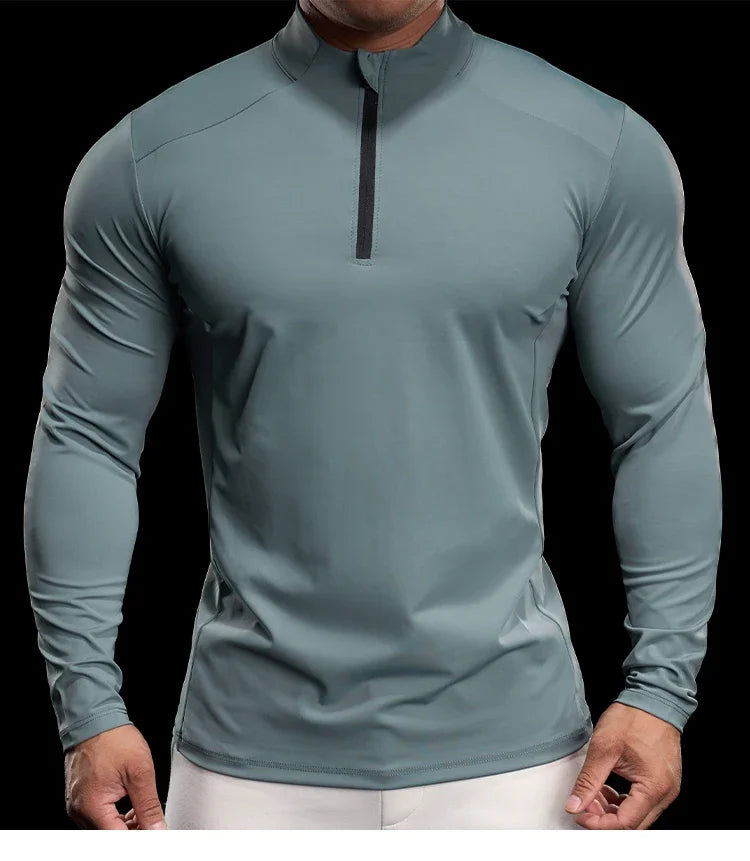 Men's Compression Long Sleeve Workout Gym Running Quick Dry Comfort Sports Bodybuilding Training T-Shirt