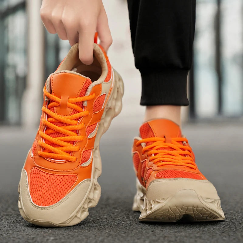 Men's Casual Breathable Sports Shoes Lace Up Comfortable Sneakers