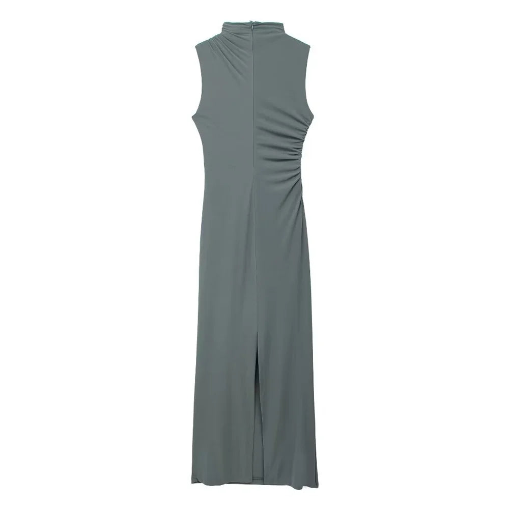 Pleated Maxi Dress