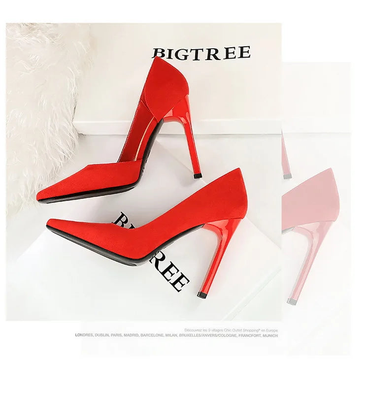 Women's 10.5 CM Heels Square Head Pumps Block Heels