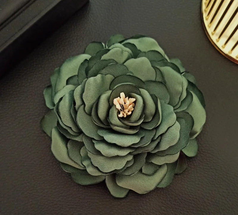 Elegant Fabric Flower Brooch - Lapel Pin Badge for Women