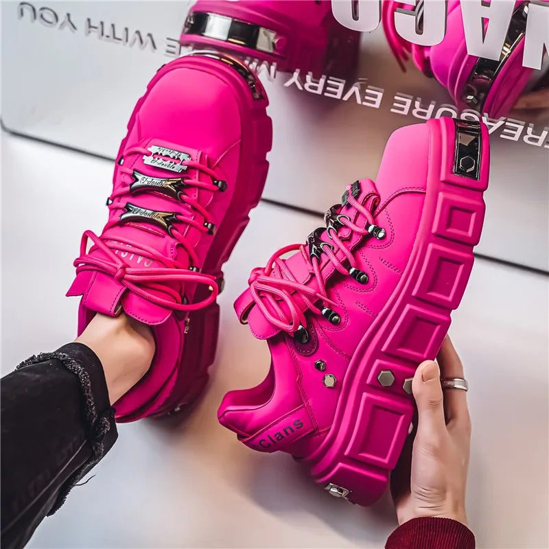 Men's Metal Punk Platform Shoes