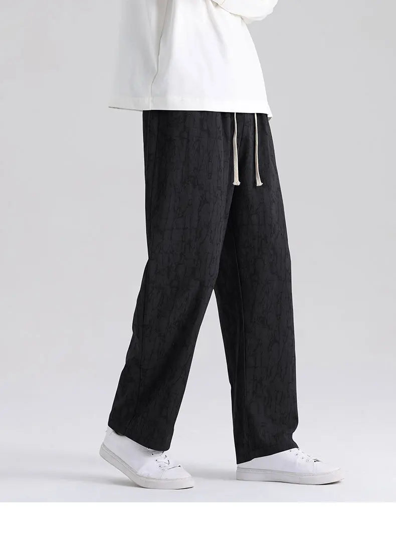 Men's Cotton Linen Harem Pants Straight Trousers