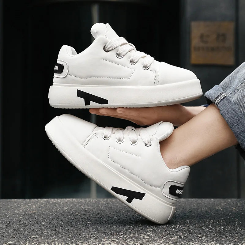 Autumn Men Casual Sneakers Trend Platform Street Style Lace Up Vulcanized Sneakers