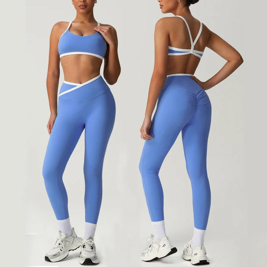 Women's Two Piece Yoga Set - Buttery Soft Stretchy Gym Suit with Quick Dry Technology