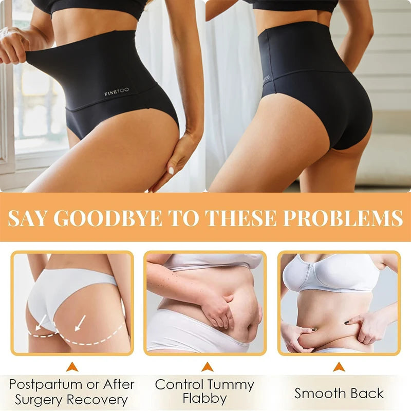 Women's Seamless High Waist Shaping Underwear - Tummy Control & Hip Lifting Brief