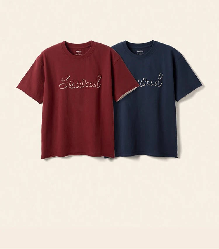 Men's Short Length Super Loose Cotton T-Shirt with Letter Print