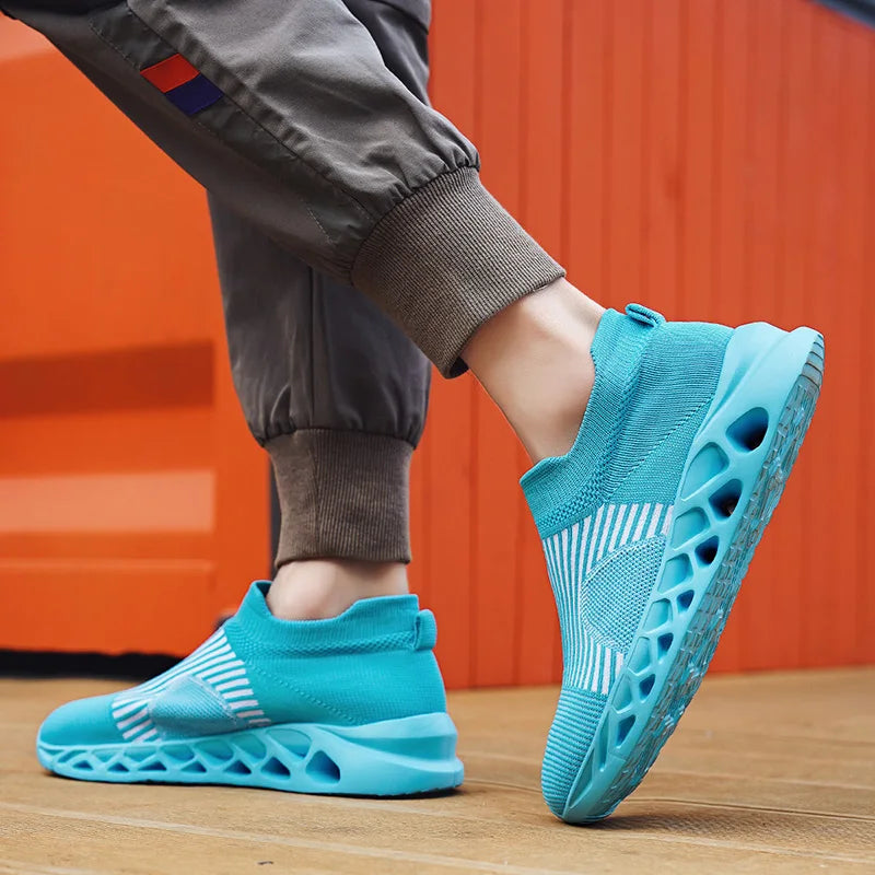 Men's Slip-On Platform Sneakers - Casual Running Sports Trainers