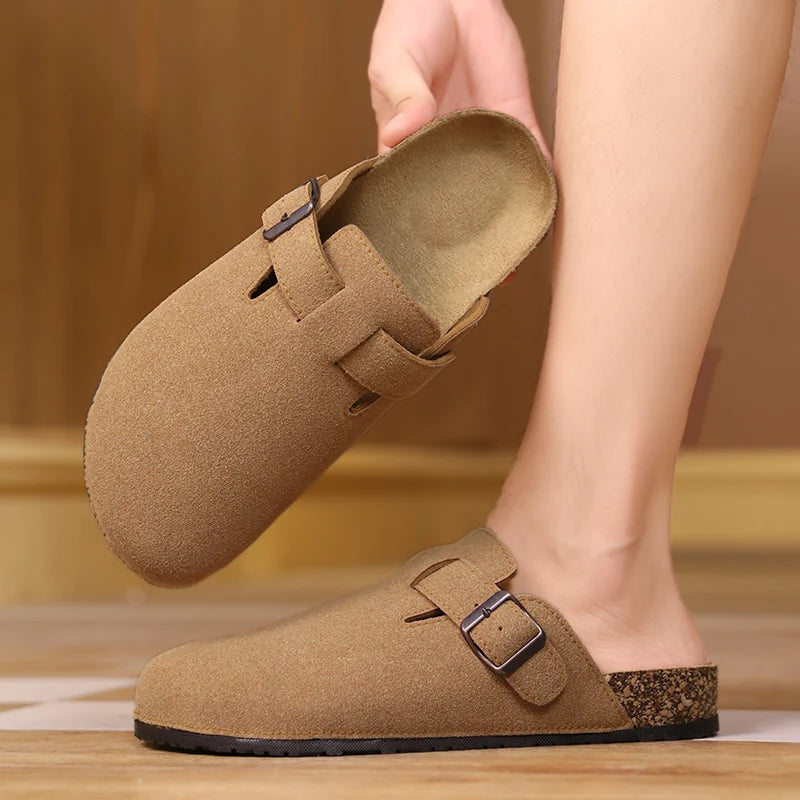 Closed Toe Slippers - Men's Buckle Design Indoor & Outdoor Garden Clogs