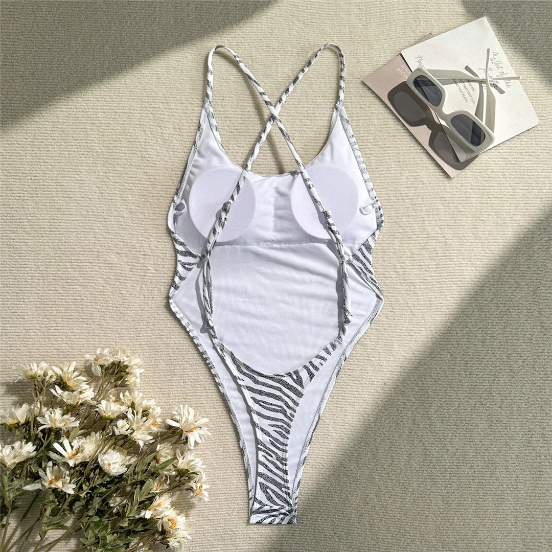 Women's String Mini Micro Thong Swimwear One Piece Swimsuit