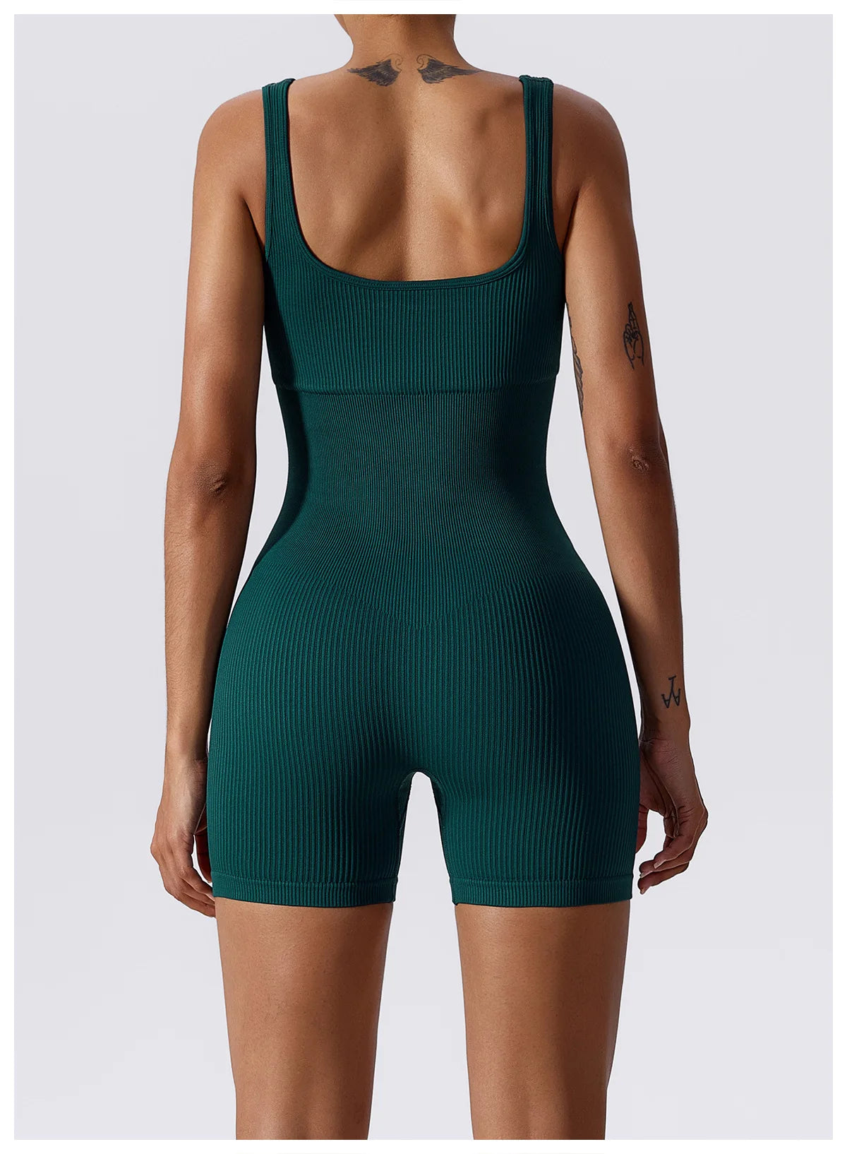 Seamless One-Piece Short Yoga Clothes Sportswear - Women's Gym Push Up Workout Fitness Sports Bodysuit Yoga Suit