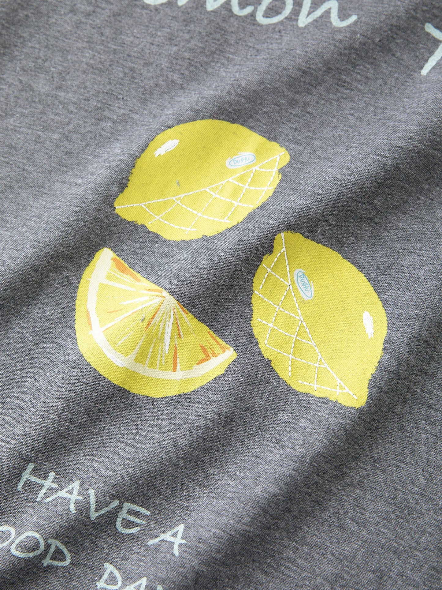 Fruit Print T-Shirt - Loose Fit Cotton Short Sleeve Top