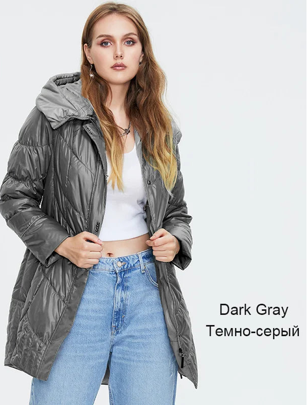 Women's Hooded Parka Coat - Long Padded Casual Jacket