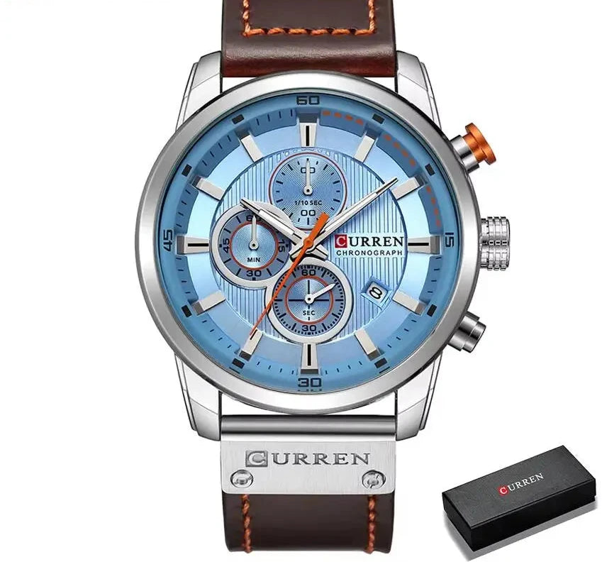 Luxury Chronograph Quartz Watch - Military Sport Watch for Men
