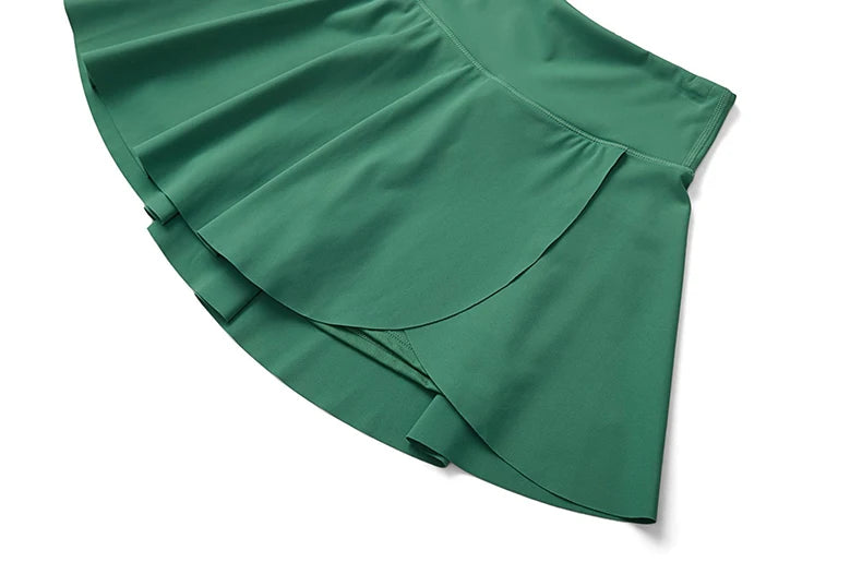 Women's Two-Piece Fitness Set with Pocket Tennis Skirt - Complete Workout Outfit