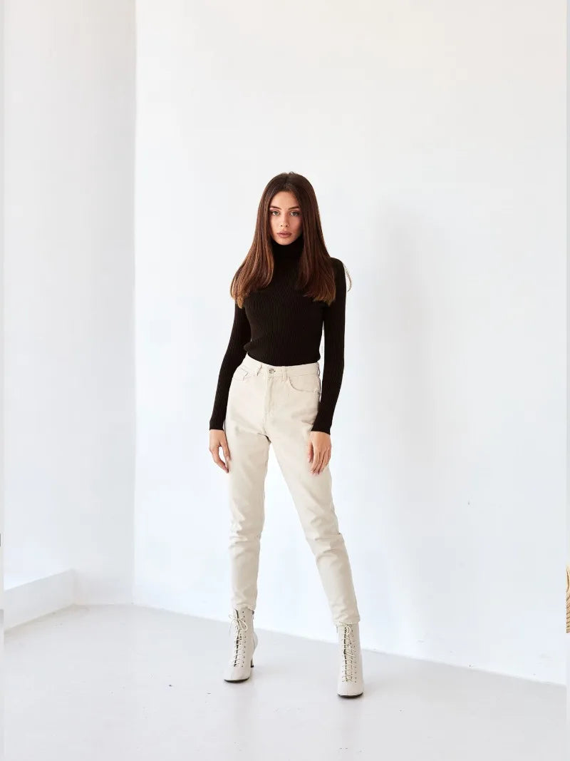 Women's Knitted Pullover Turtleneck