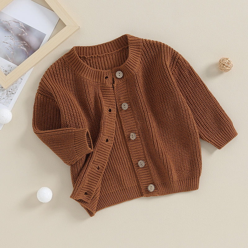 0-24M Baby Girls Boys Knit Sweater - Cardigan Long Sleeve Button Up Knitwear