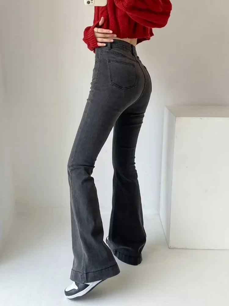 Women's Elastic Flare Denim Jeans