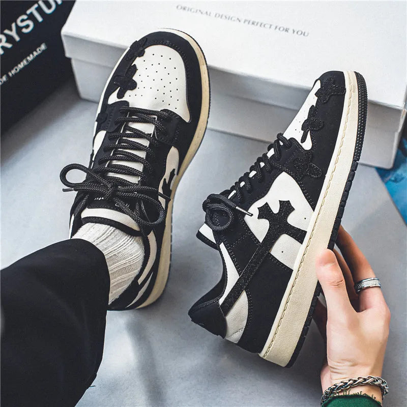 Men's Cross-Design Sneakers - Running & Basketball Trainers