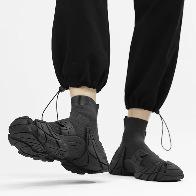 Men's Sports Mesh  Slip On Comfortable High Top Sneakers