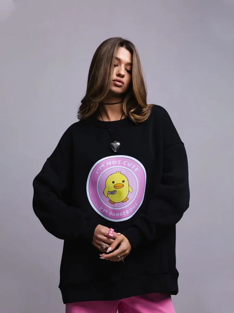 Women's Loose Round Neck  Oversized Chic Sweatshirt