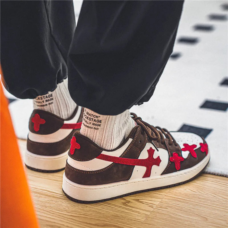 Men's Cross-Design Sneakers - Running & Basketball Trainers