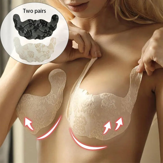 Women's Self-Adhesive Strapless Bra - Invisible Lift Tape & Gel Pads