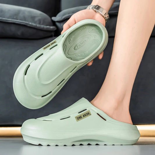 Men's Summer Slippers Platform Sandals Casual Soft Sandals Breathable Clogs Flip Flop Crocs