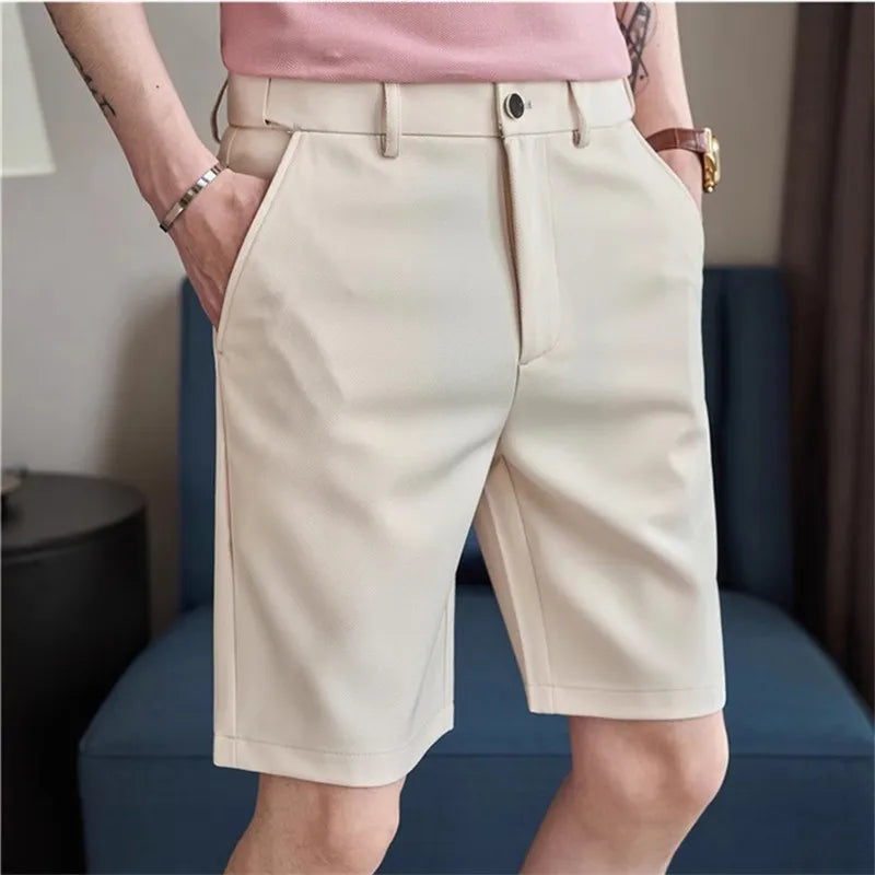Men's Summer Thin Style Slim Fit  Elastic Waist Shorts