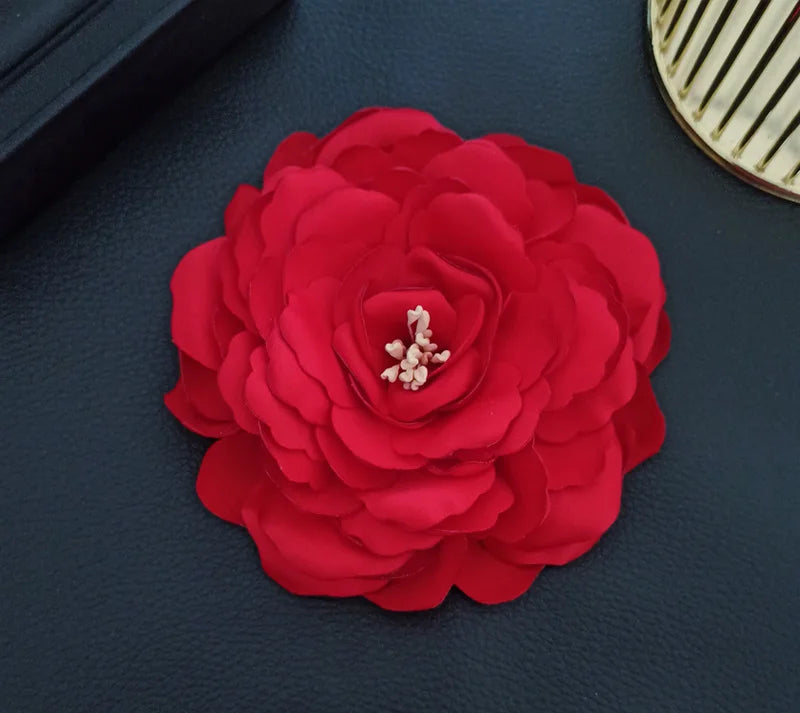 Elegant Fabric Flower Brooch - Lapel Pin Badge for Women