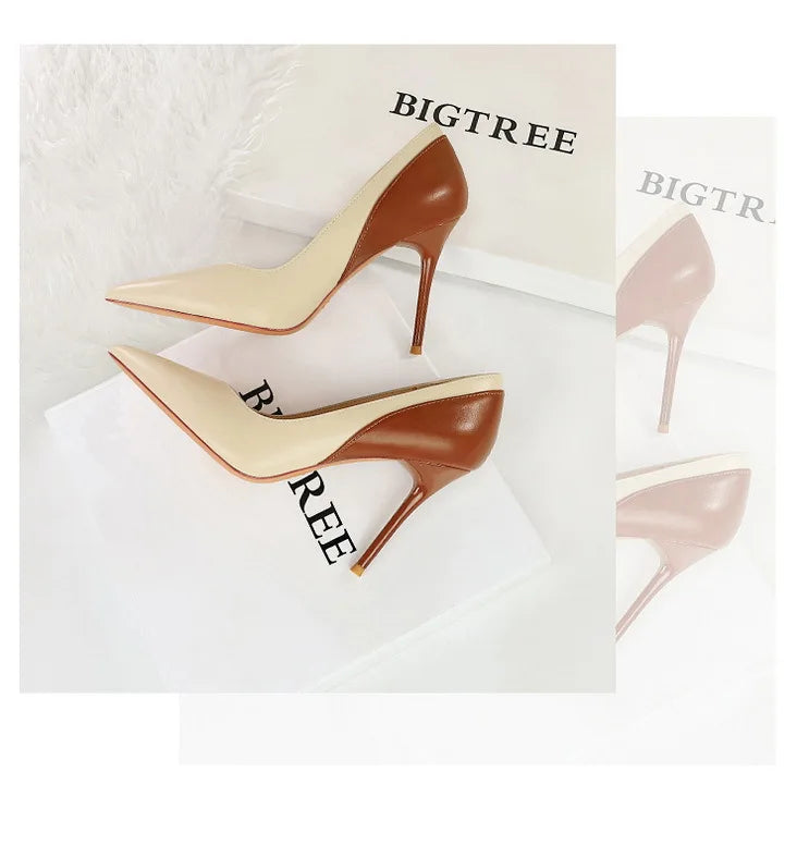 Women's Pumps Pointed Tip High Heels Stilettos Shoes