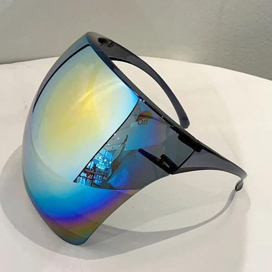Unisex Huge Goggle Futuristic Mirror  Wrapped Round Anti-UV Sunglasses