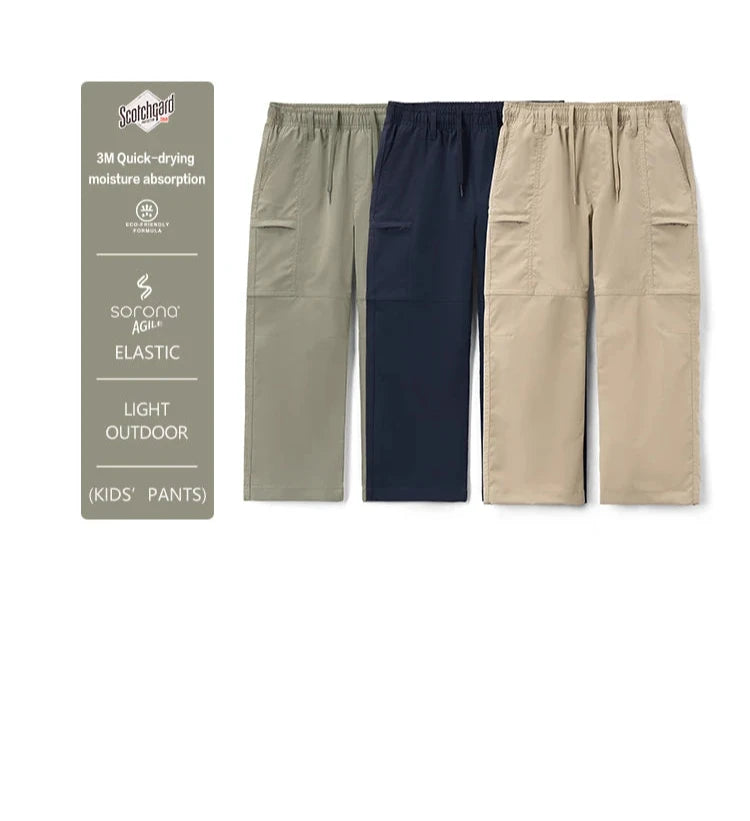 Children's Kid's Boys Quick-Dry Cargo Trousers