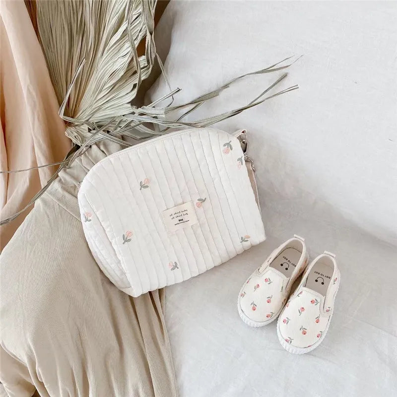 Cute Embroidery Baby Stroller Bag with Hook - Nappy Bag for Baby Accessories