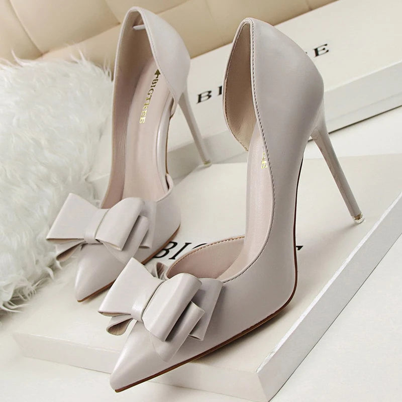 Bowknot Stiletto Heel Pumps