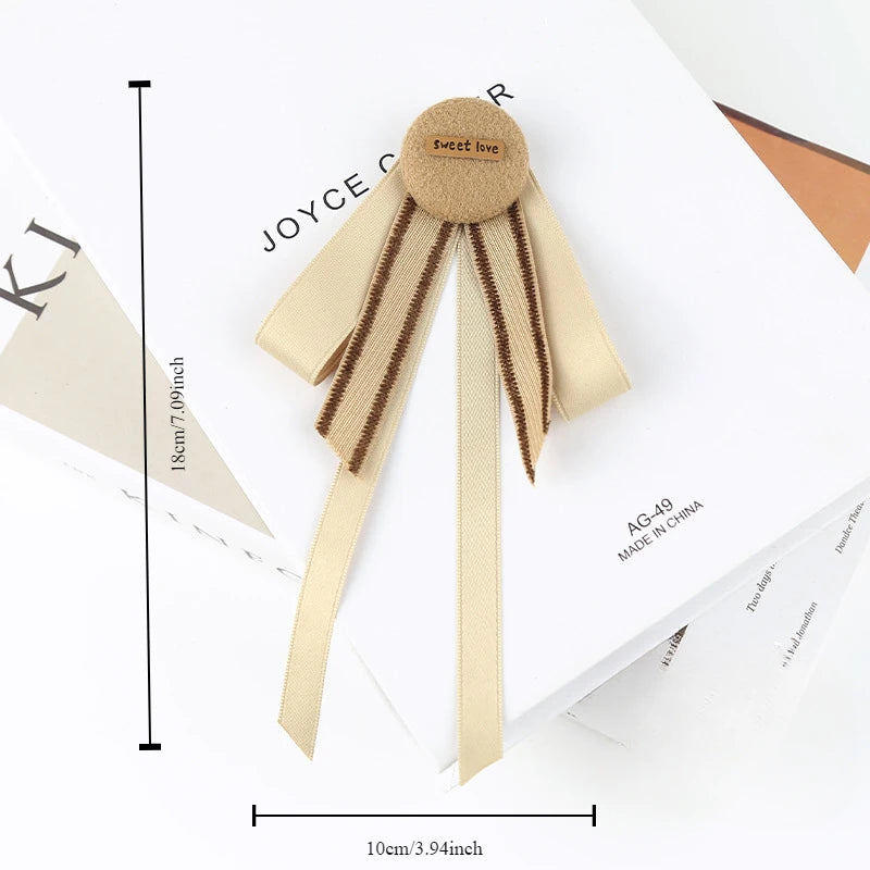 Retro Bow Brooch Pin - Sweet College Style Accessory