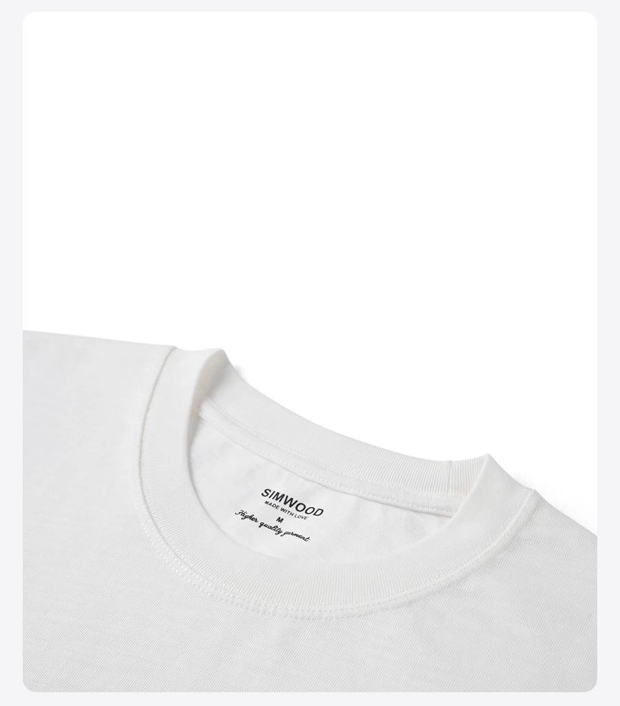 Heavyweight 300gsm Slub Cotton Oversized T-Shirt with Letter Embroidery