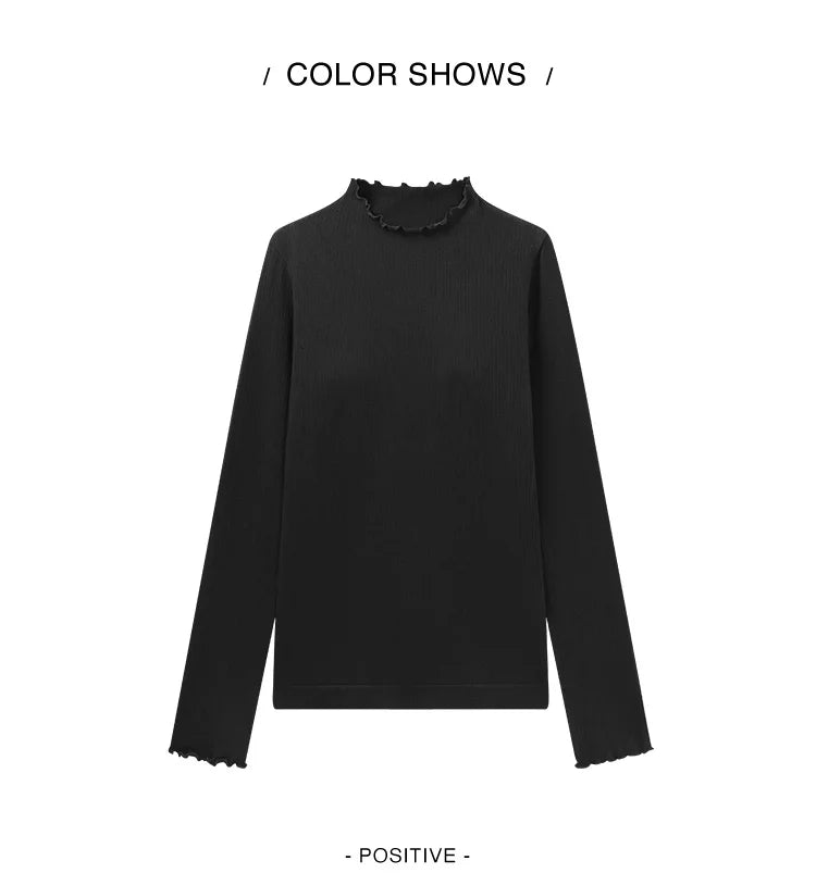 Women's Seamless Thermal Base Top - Half Turtleneck Slim Fit Undershirt