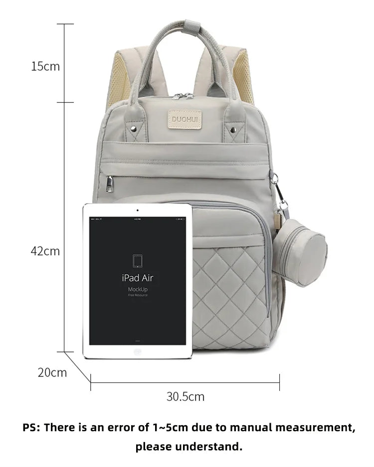 Parent Backpack with Changing Mat & Stroller Hooks - Complete Baby Bag Set
