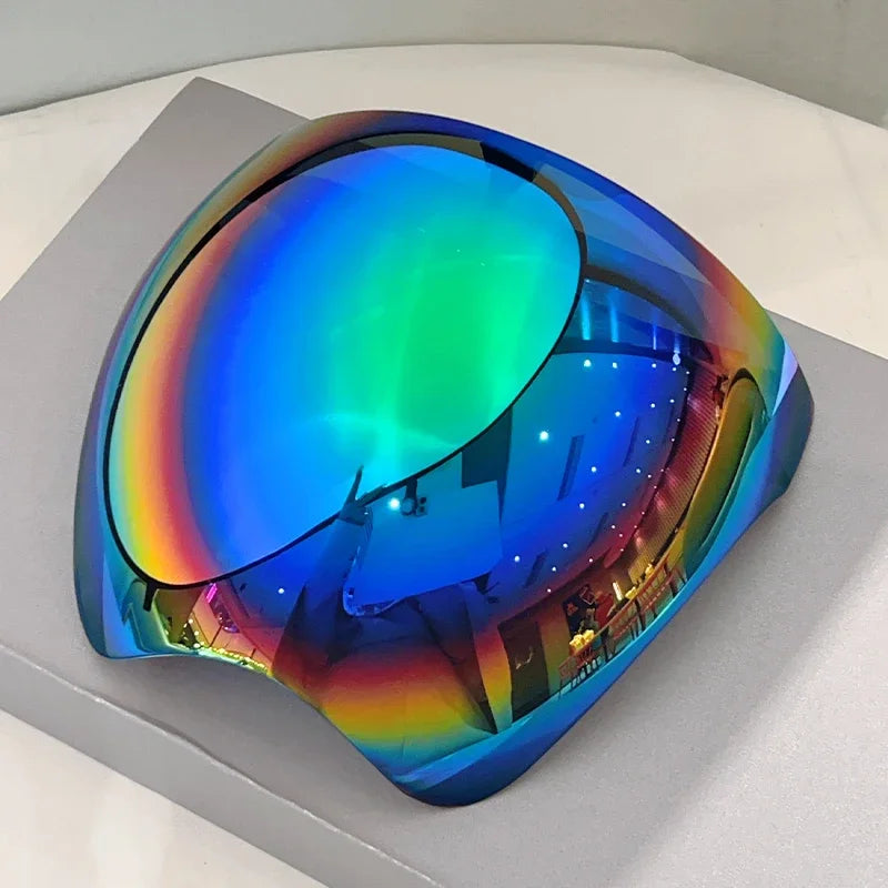 Unisex Huge Goggle Futuristic Mirror  Wrapped Round Anti-UV Sunglasses