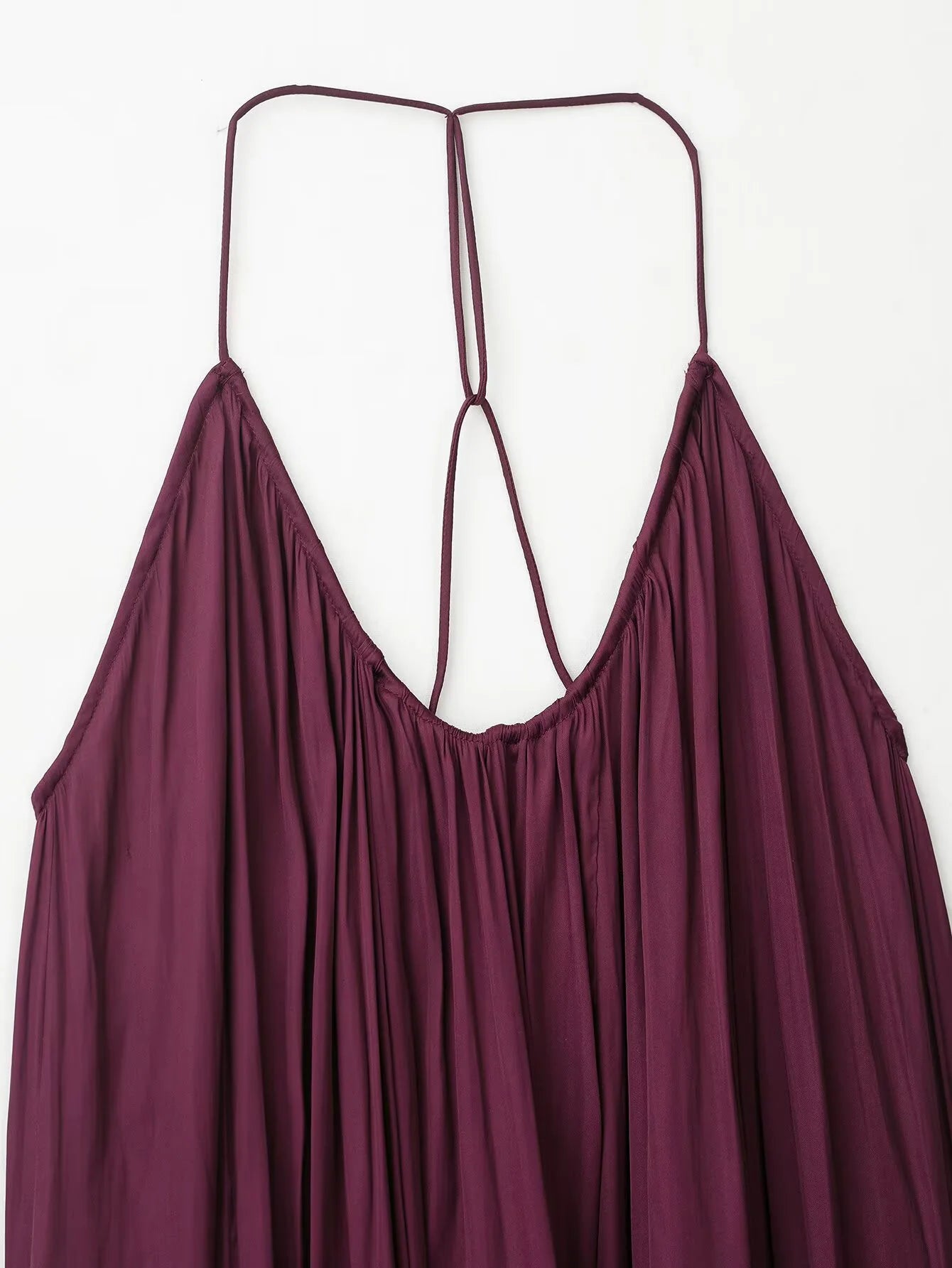 Women's Backless Silk Satin Long Dress - Elegant Summer Evening Style