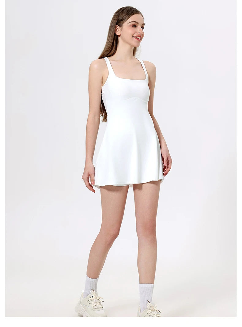 Women's Tennis Dress - Quick Dry Athletic Skirt for Running & Gym