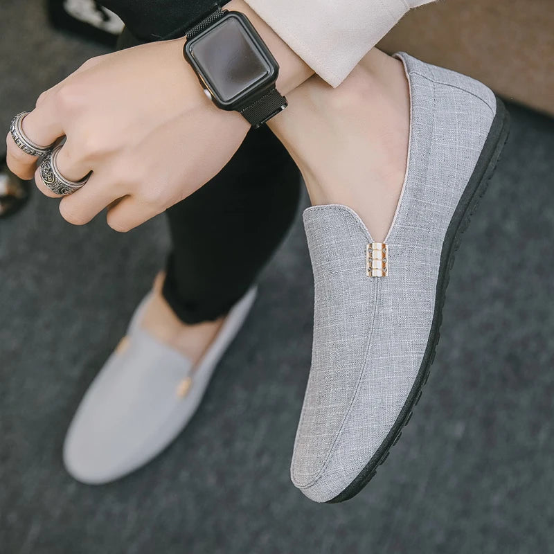 Men's Casual Loafers Comfortable Slip-on Flat Shoes
