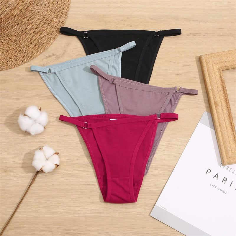 Women's Cotton Briefs Low Waist Seamless Underwear  Bikini Breathable Lingerie