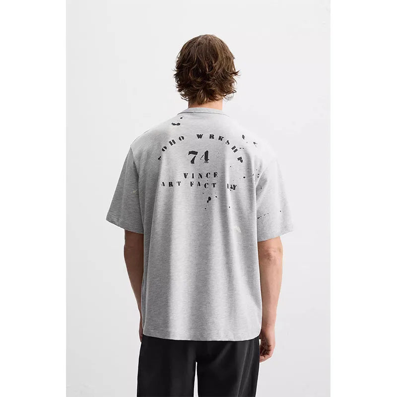 Men's Summer American Street Print Short Sleeve T-Shirt