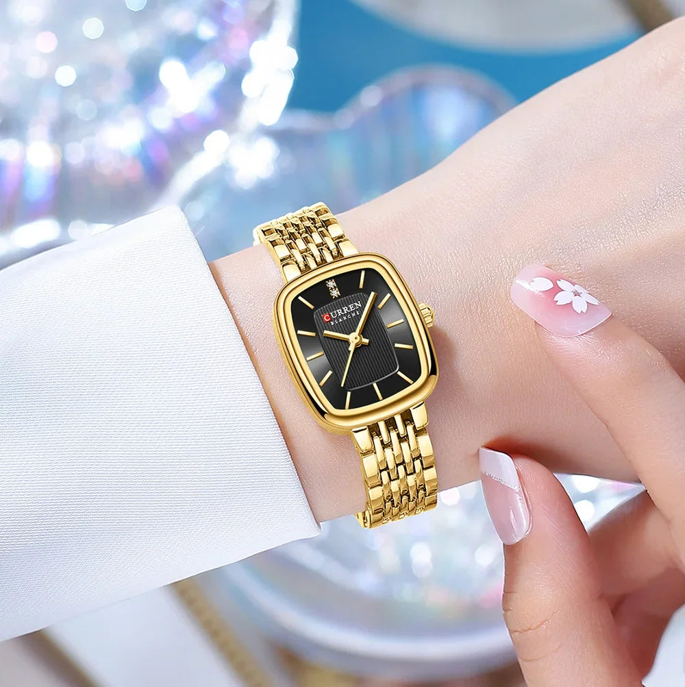 Luxury Women's Waterproof Watch - Stainless Steel Band Quartz Wristwatch