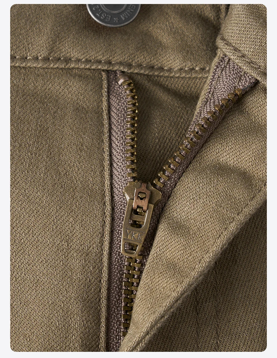 Men's Draping Motorcycle Riding Jeans - Fashion Denim Trousers