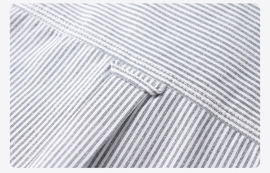 Men's Vertical Striped  230gsm Brushed Fabric Casual Shirt